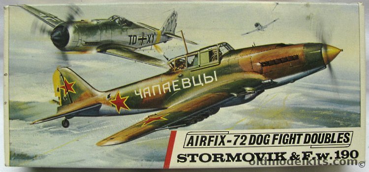 Airfix 1/72 Dog Fight Doubles Il-2 Stormovik and FW-190, D364F plastic model kit
